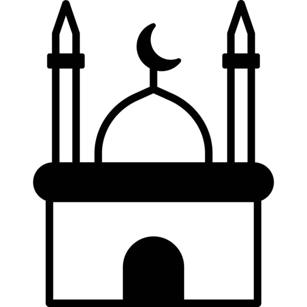 Mešita Webová Ikona Jednoduchý Design — Stock fotografie