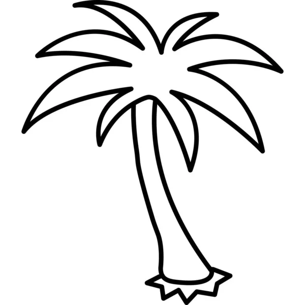 Palm Leaves Icon Cartoon Style Isolated Background — Stock Photo, Image