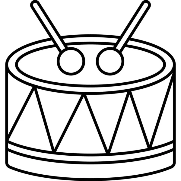 Trommel Web Symbol Einfache Illustration — Stockfoto