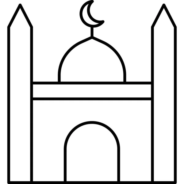 Τζαμί Web Εικονίδιο Απλή Απεικόνιση — Φωτογραφία Αρχείου