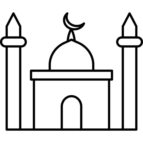 Мечеть Простий Дизайн Піктограми Веб — стокове фото