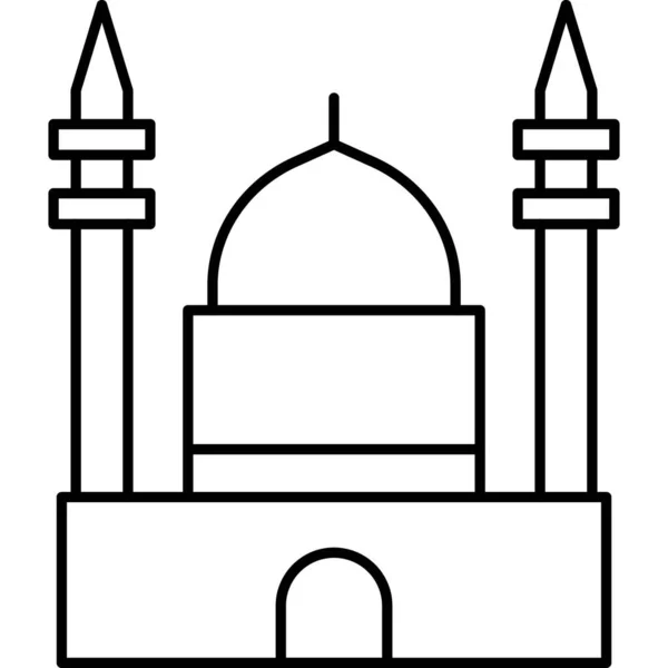 モスク ウェブアイコンシンプルなデザイン — ストック写真