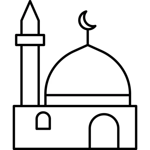 清真寺 Web图标简单设计 — 图库照片