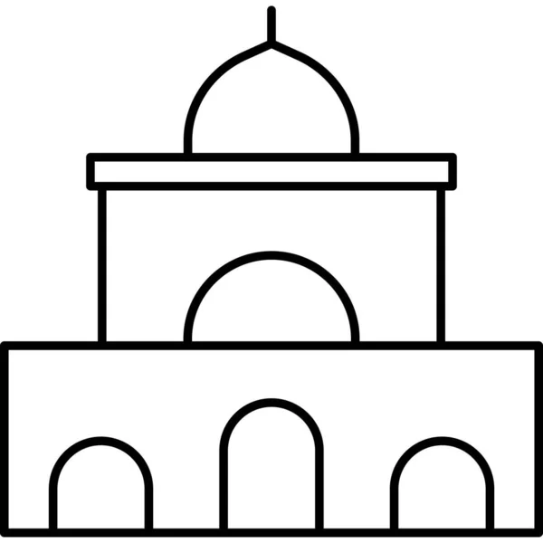 Мечеть Веб Иконка Простой Дизайн — стоковое фото
