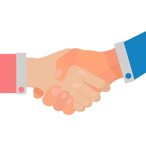 握手するビジネスパートナーの握手 ベクターイラスト — ストックベクタ
