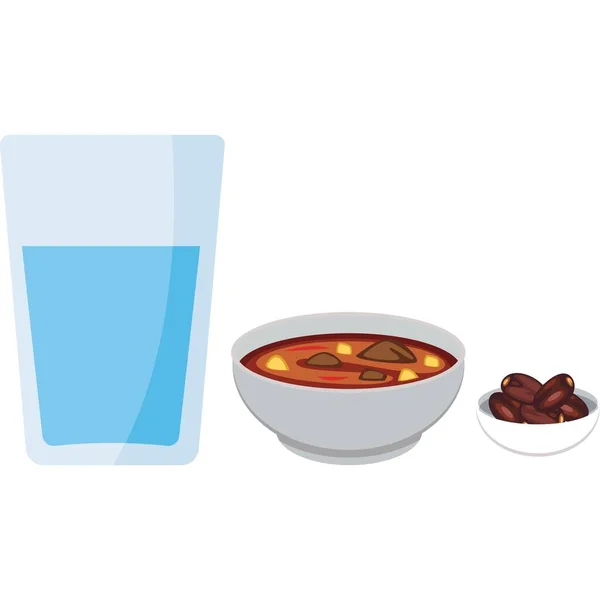 Vektor Illustration Von Essen Und Trinken Symbol Set Von Gesunden — Stockvektor