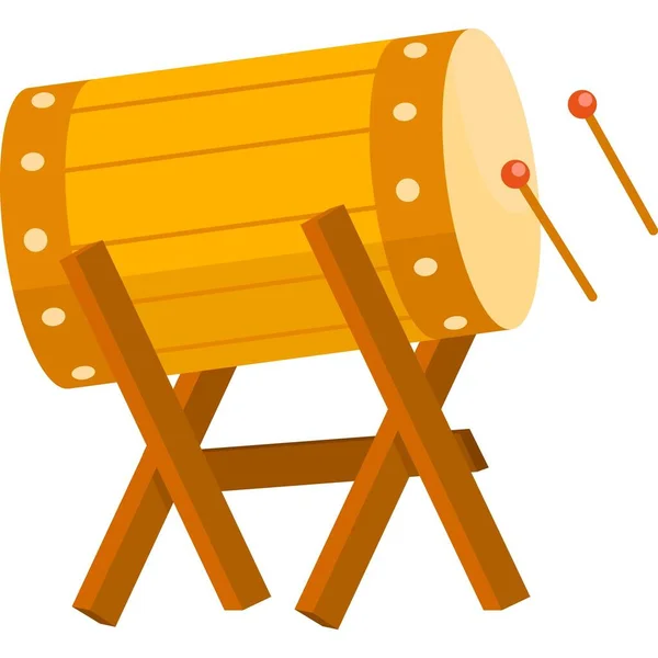 Lavice Židle Stůl Židle Ikona Kreslená Ilustrace Dřevěného Stanu Vektorová — Stockový vektor