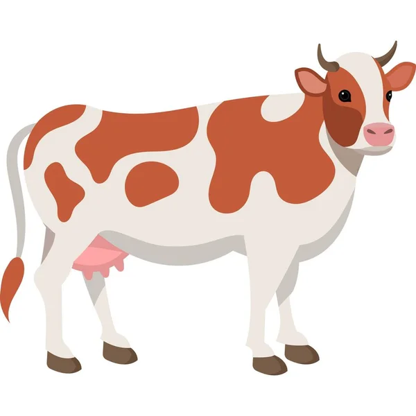 Vache Avec Oreilles Vaches Dessin Vectoriel Illustration — Image vectorielle