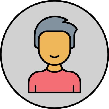 avatar. Web simgesi basit illüstrasyon