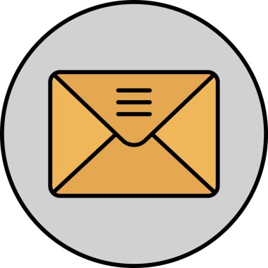 Bir posta simgesinin vektör illüstrasyonu