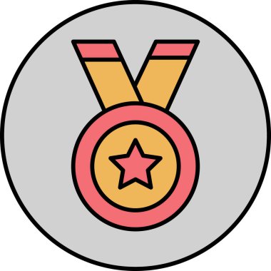 Madalya. Web simgesi basit illüstrasyon