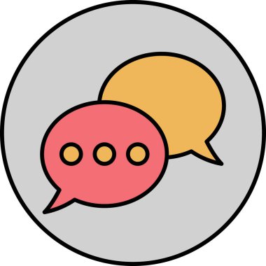 Konuş. Web simgesi basit illüstrasyon