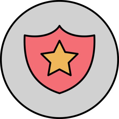 Kalkan. Web simgesi basit illüstrasyon