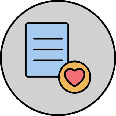 Kalp simgesinin vektör illüstrasyonu