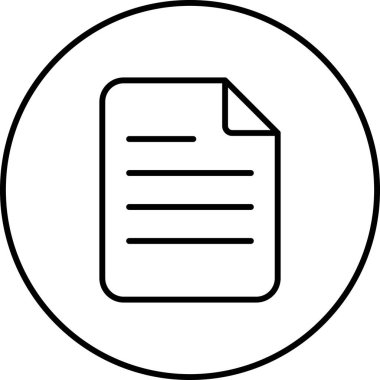 Dosya simgesinin vektör illüstrasyonu