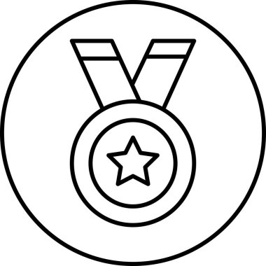 Madalya. Web simgesi basit illüstrasyon