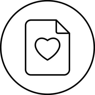 Kalp simgesinin vektör illüstrasyonu