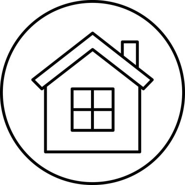 Ev. Web simgesi basit illüstrasyon