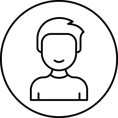 avatar. Web simgesi basit illüstrasyon