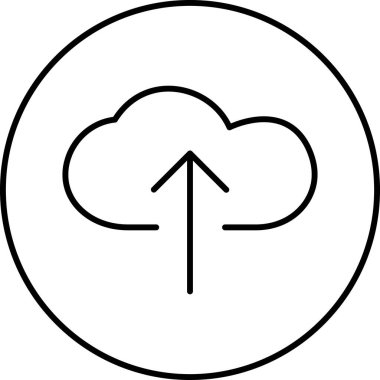 Bulut. Web simgesi basit illüstrasyon