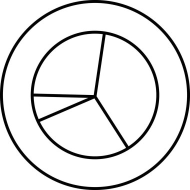 Bir pasta grafiği simgesinin çizimi