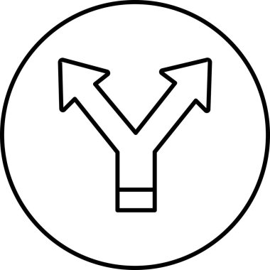 Eğilim biçimi izole edilmiş arkaplanda ok simgesi