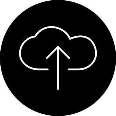 bulut ve gönderme simgesi, vektör illüstrasyonu