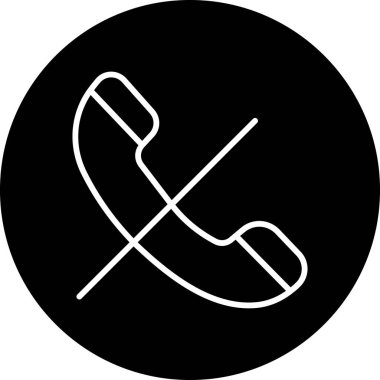 Telefon simgesinin vektör illüstrasyonu