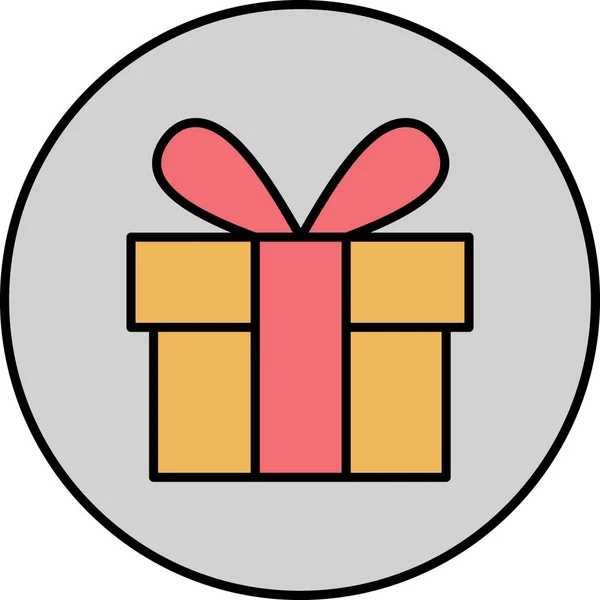 Geschenk Web Symbol Einfache Illustration — Stockvektor