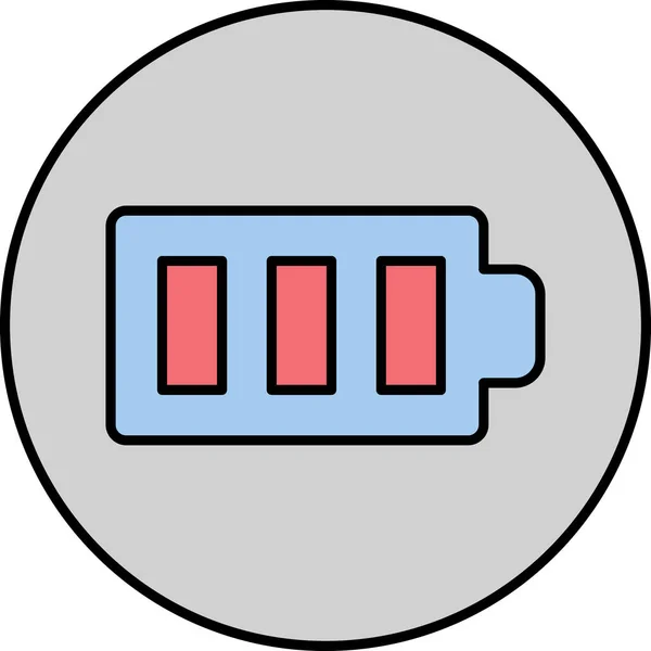 Baterie Webová Ikona Jednoduchá Ilustrace — Stockový vektor