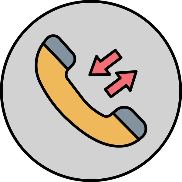Telefon Web Simgesi Basit Illüstrasyon — Stok Vektör