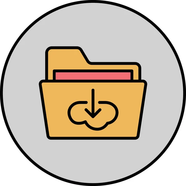 Vector Illustration Folder Icon — Stock Vector