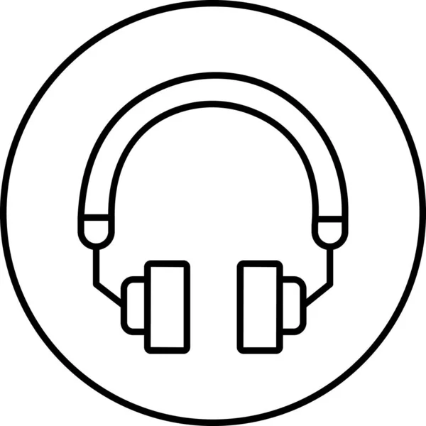 Vector Illustration Headphones Icon — Stock Vector
