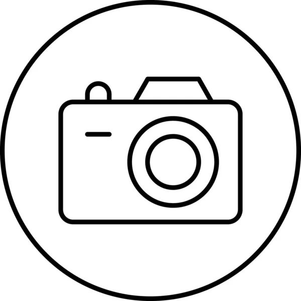 Ilustração Vetorial Ícone Câmera — Vetor de Stock