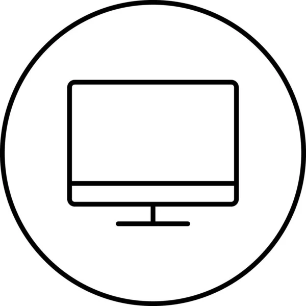 Εικονίδιο Οθόνης Υπολογιστή Διανυσματική Απεικόνιση — Διανυσματικό Αρχείο