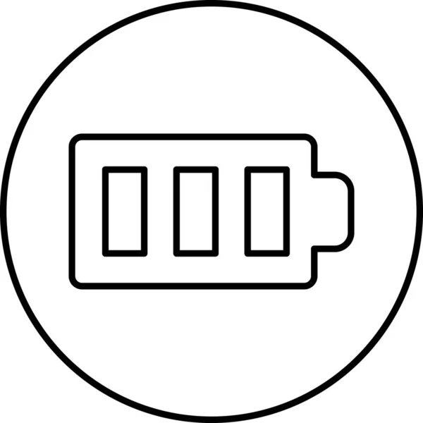 Batería Icono Web Ilustración Simple — Vector de stock