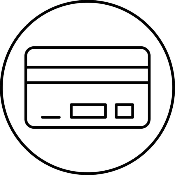 Cartão Crédito Ilustração Simples — Vetor de Stock