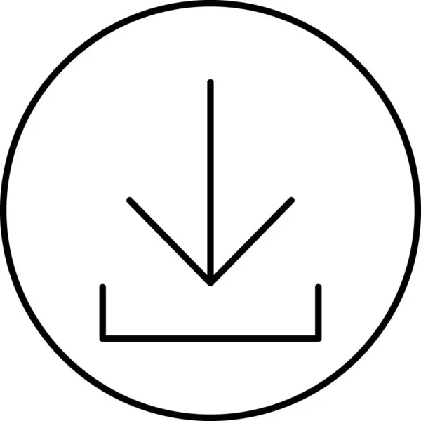 ダウンロード矢印アイコン ベクトル図 — ストックベクタ