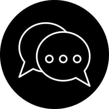 Sohbet simgesi vektör illüstrasyonu