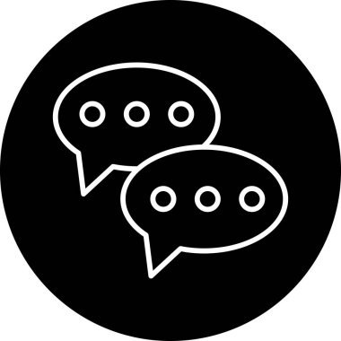 Sohbet simgesi vektör illüstrasyonu