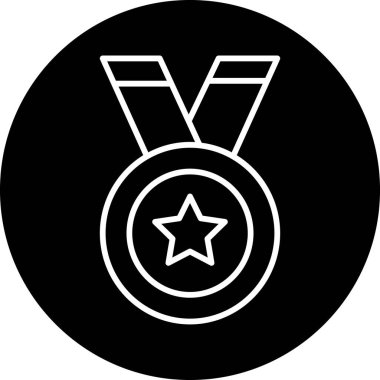 Madalya. Web simgesi basit illüstrasyon