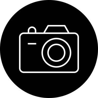 Kamera simgesinin vektör illüstrasyonu