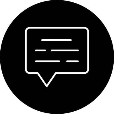 Sohbet balonu simgesi, vektör illüstrasyonu