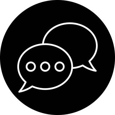 Sohbet simgesi vektör illüstrasyonu