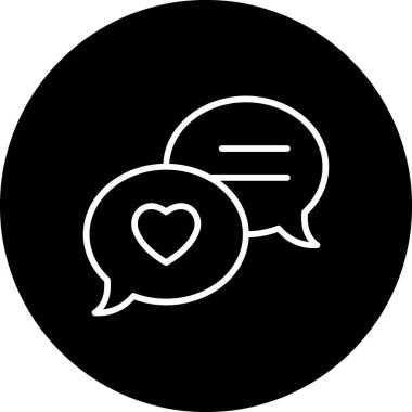 Kalp ikonu vektör illüstrasyonu