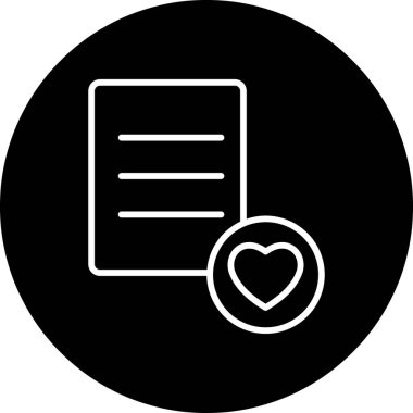 Kalp simgesinin vektör illüstrasyonu