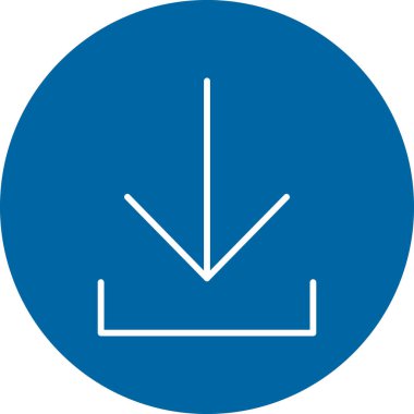 aşağı ok simgesi, vektör illüstrasyonu