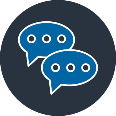 Konuş. Web simgesi basit illüstrasyon