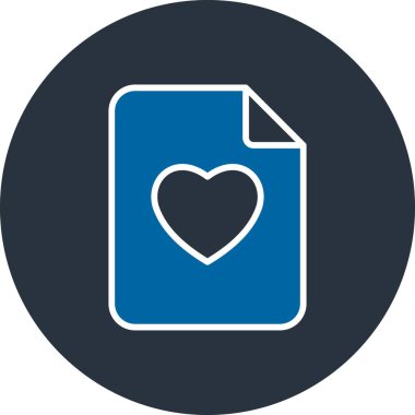 Kalp. Web simgesi vektör illüstrasyonu