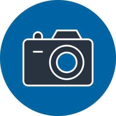 Kamera simgesinin vektör illüstrasyonu